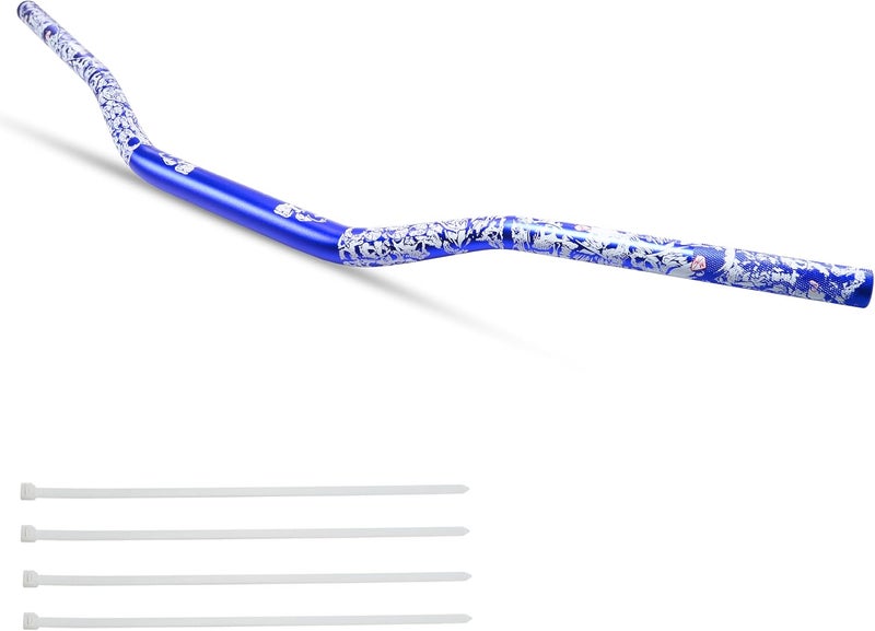 JXPANG Universal 28mm 1/1/8" Handle Bar For CRF KLX KX LTR TRX SX SXF EXC XCW Motocross Pit Dirt Bike Scooter ATV Quad Bike Grizzly Hawk 250 Bicycles (Blue) - Image 1